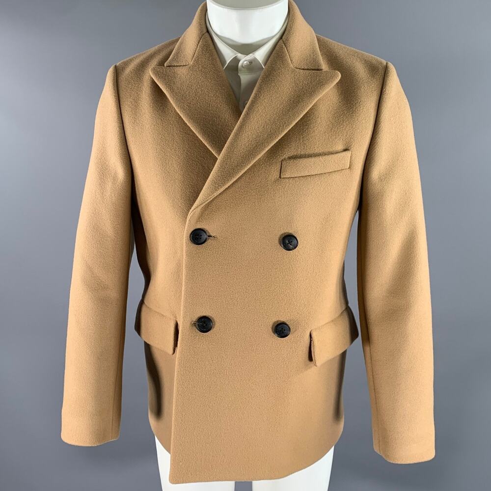 NILI LOTAN Size M Tan Wool Peacoat